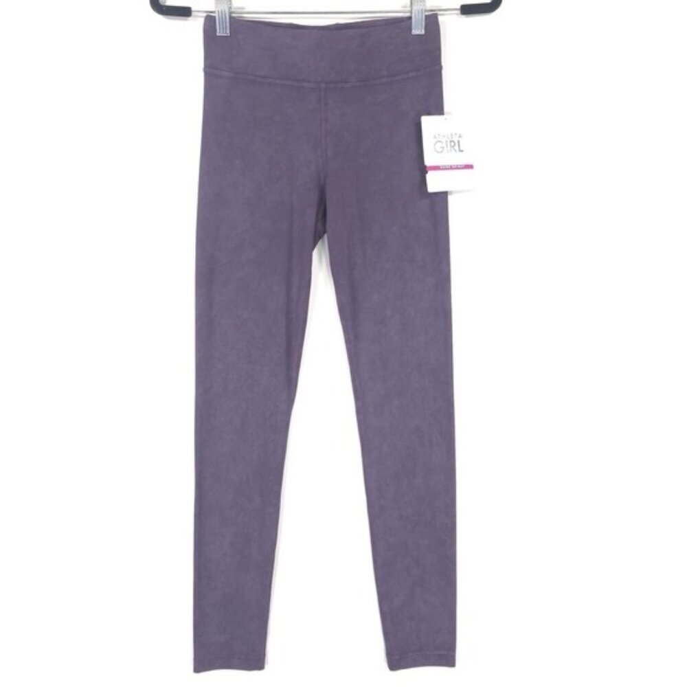 NWT ATHLETA Girl HIGH MYTHICAL PURPLE Leggings XL/14 High‎ Rise Chit Chat Tight